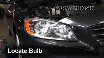 2015 Volvo V60 T5 2.0L 4 Cyl. Turbo Lights Highbeam (replace bulb)